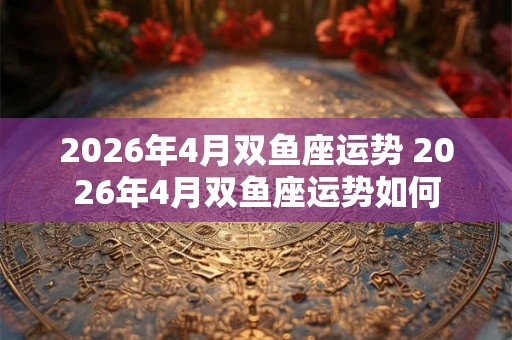 2026年4月双鱼座运势 2026年4月双鱼座运势如何 2026年4月双鱼座运势 2026年4月双鱼座运势如何