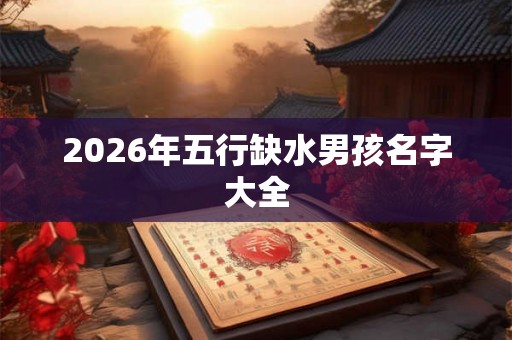 2026年五行缺水男孩名字大全 2026年五行缺水男孩名字大全