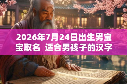 2026年7月24日出生男宝宝取名 适合男孩子的汉字 2026年7月24日出生男宝宝取名 适合男孩子的汉字