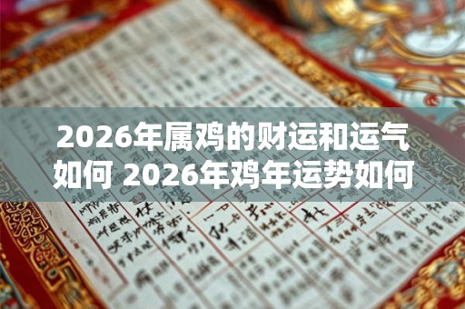 2026年属鸡的财运和运气如何 2026年鸡年运势如何 2026年属鸡的财运和运气如何 2026年鸡年运势如何
