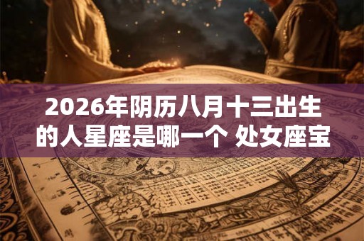 2026年阴历八月十三出生的人星座是哪一个 处女座宝宝