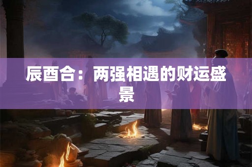 辰酉合：两强相遇的财运盛景