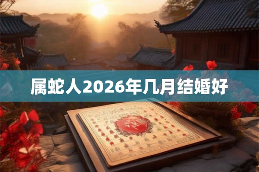 属蛇人2026年几月结婚好