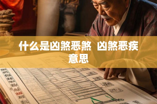 什么是凶煞恶煞  凶煞恶疾意思