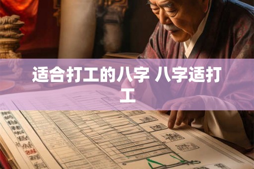 适合打工的八字 八字适打工 适合打工的八字 八字适打工