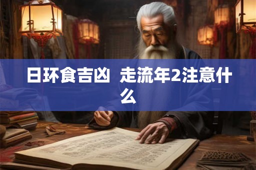 日环食吉凶 走流年2注意什么 日环食吉凶 走流年2注意什么
