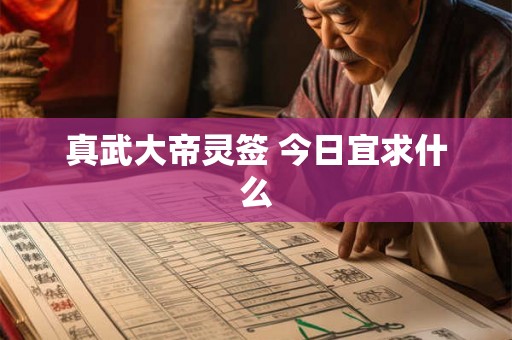 真武大帝灵签 今日宜求什么