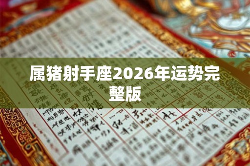 属猪射手座2026年运势完整版 属猪射手座2026年运势完整版