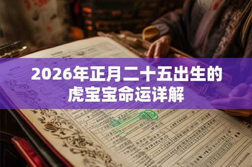 2026年正月二十五出生的虎宝宝命运详解 2026年正月二十五出生的虎宝宝命运详解