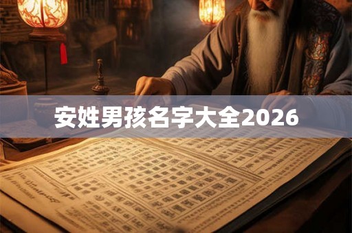 安姓男孩名字大全2026