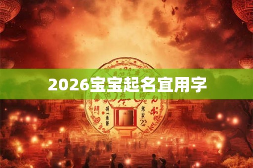 2026宝宝起名宜用字