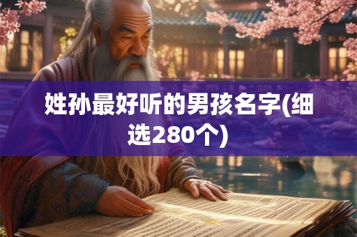 姓孙最好听的男孩名字(细选280个)