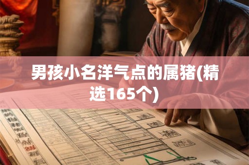 男孩小名洋气点的属猪(精选165个)