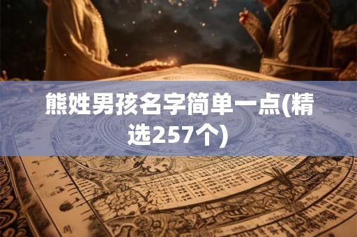 熊姓男孩名字简单一点(精选257个)