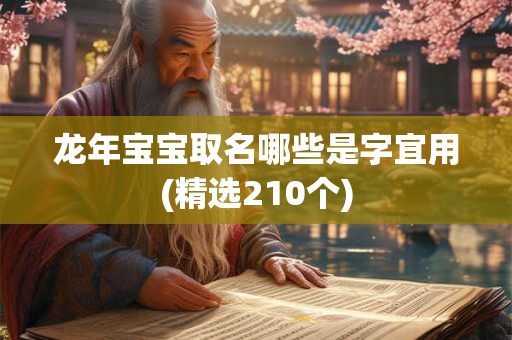 龙年宝宝取名哪些是字宜用(精选210个)
