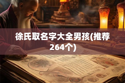 详细阅读:徐氏取名字大全男孩(推荐264个) 徐氏取名字大全男孩(推荐264个)