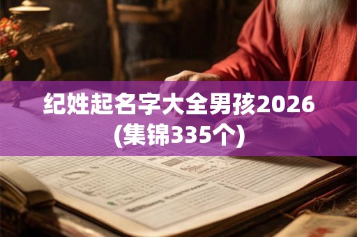 纪姓起名字大全男孩2026(集锦335个)