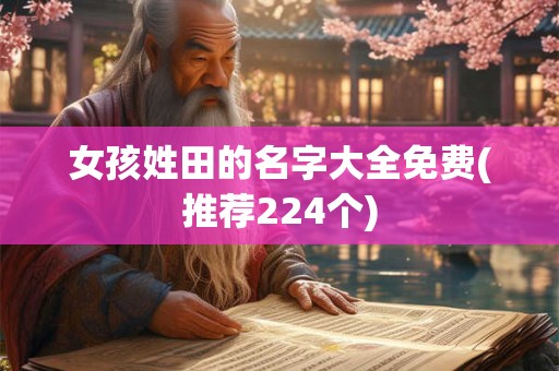 女孩姓田的名字大全免费(推荐224个)