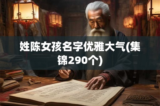 姓陈女孩名字优雅大气(集锦290个)