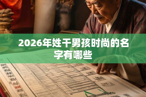2026年姓干男孩时尚的名字有哪些