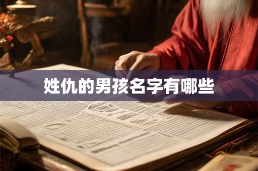姓仇的男孩名字有哪些