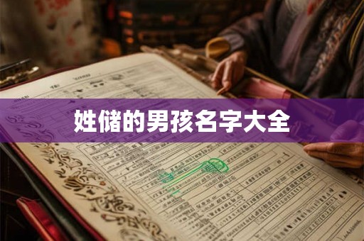 姓储的男孩名字大全