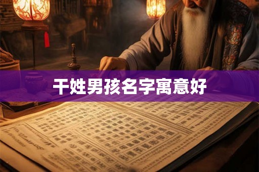 干姓男孩名字寓意好