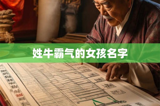 姓牛霸气的女孩名字