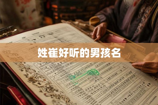 姓崔好听的男孩名