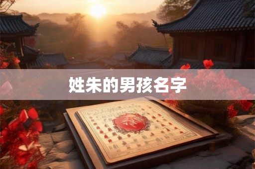 姓朱的男孩名字