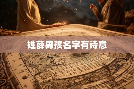 姓薛男孩名字有诗意