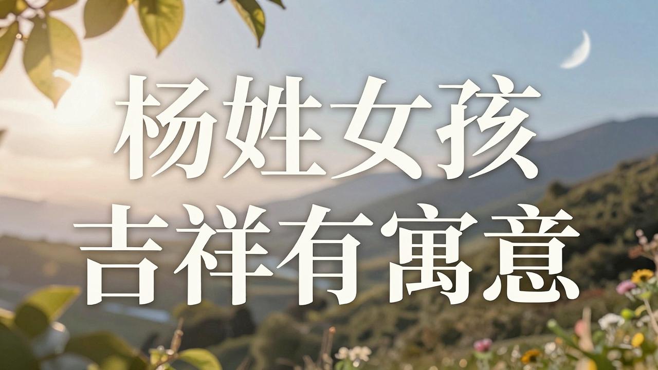 杨姓女孩名字吉祥有寓意