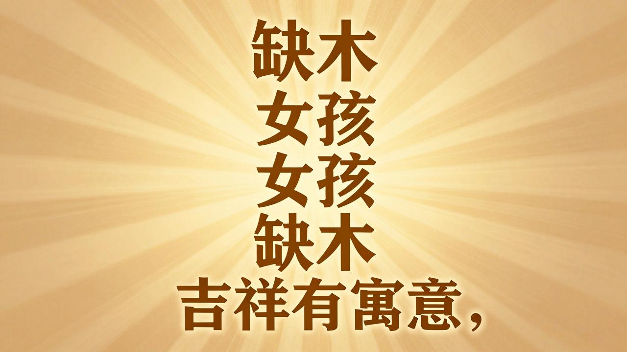 五行缺木女孩名字吉祥有寓意