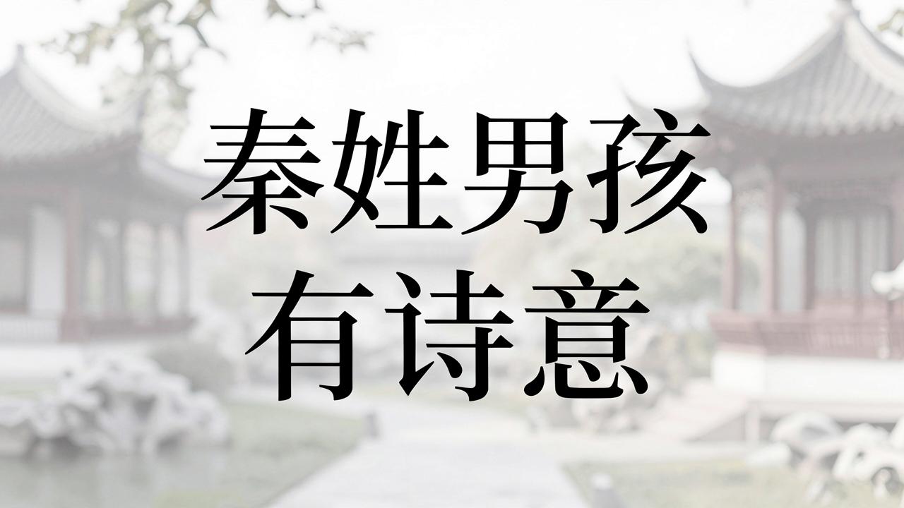 秦姓男孩名字古风有诗意 秦姓男孩名字古风有诗意