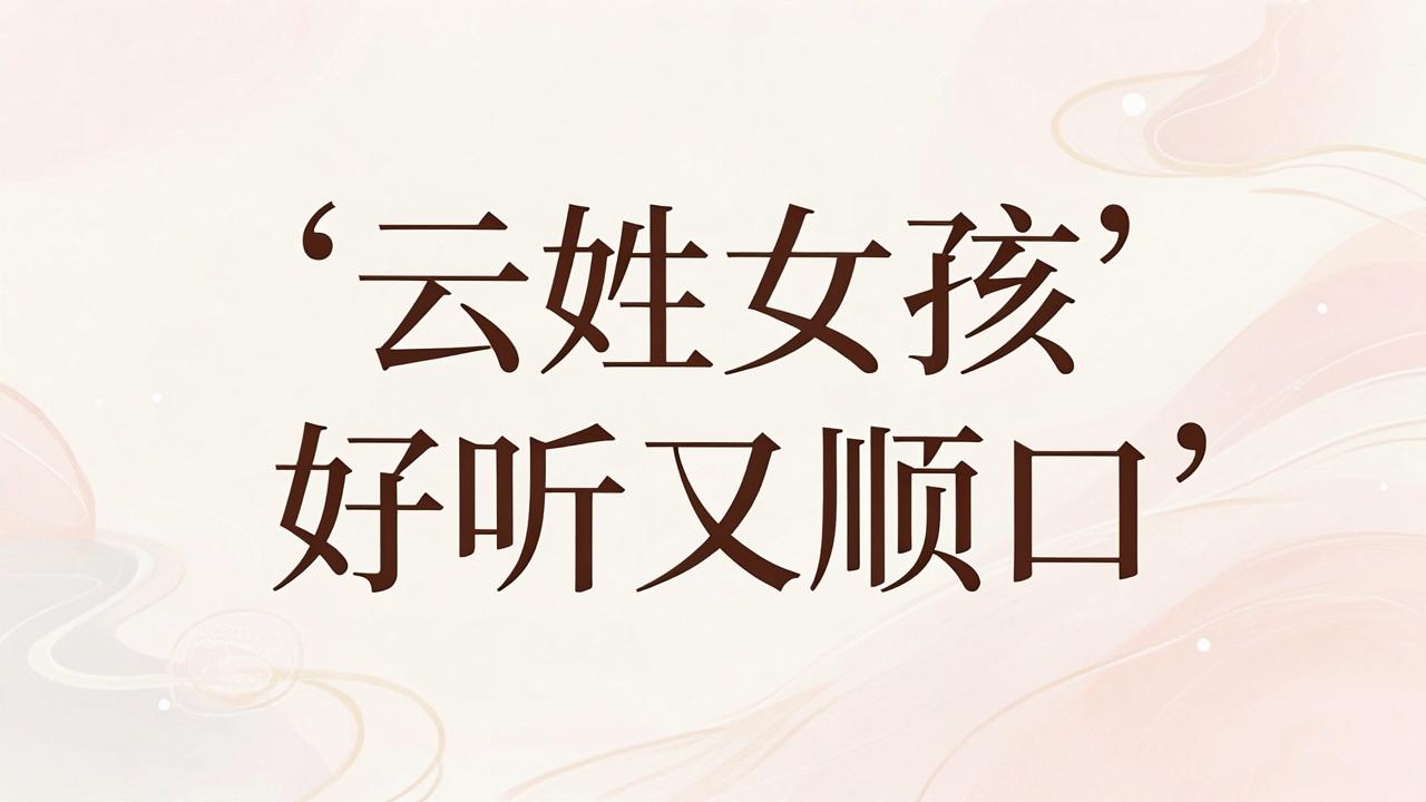 云姓女孩名字好听又顺口 云姓女孩名字好听又顺口