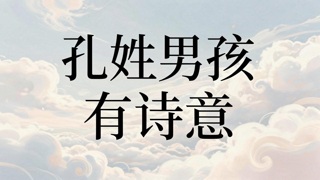 孔姓男孩名字古风有诗意