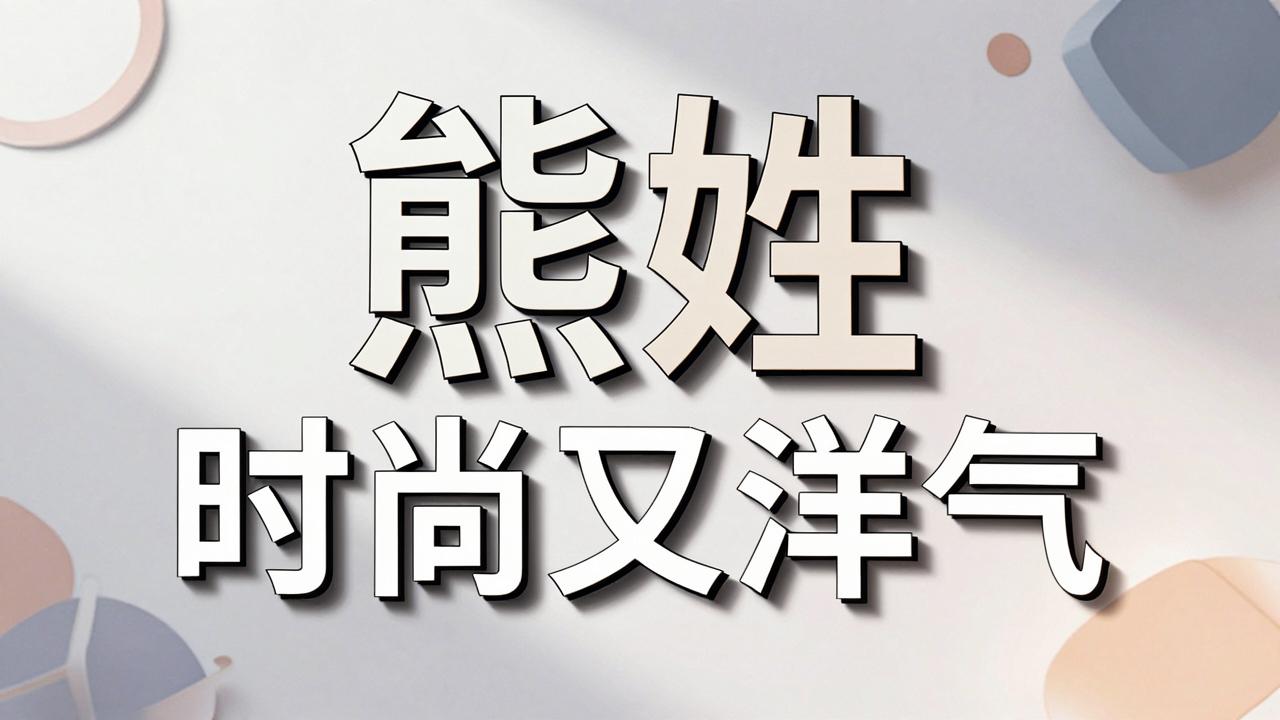 熊姓男孩名字时尚又洋气