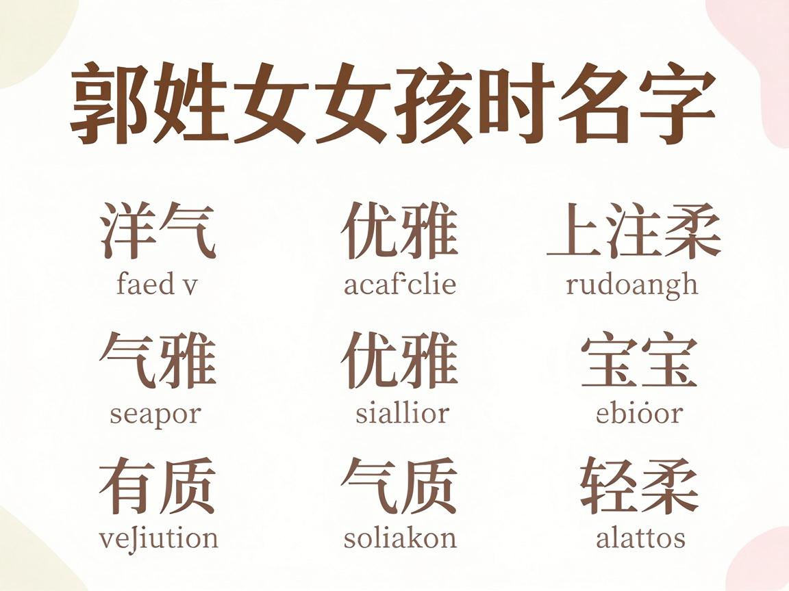郭姓女孩时尚名字大全，洋气优雅有气质