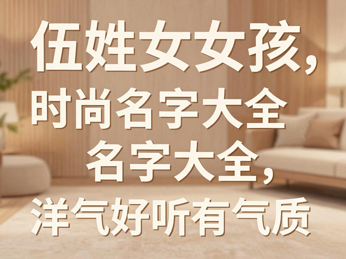 伍姓女孩时尚名字大全，洋气好听有气质