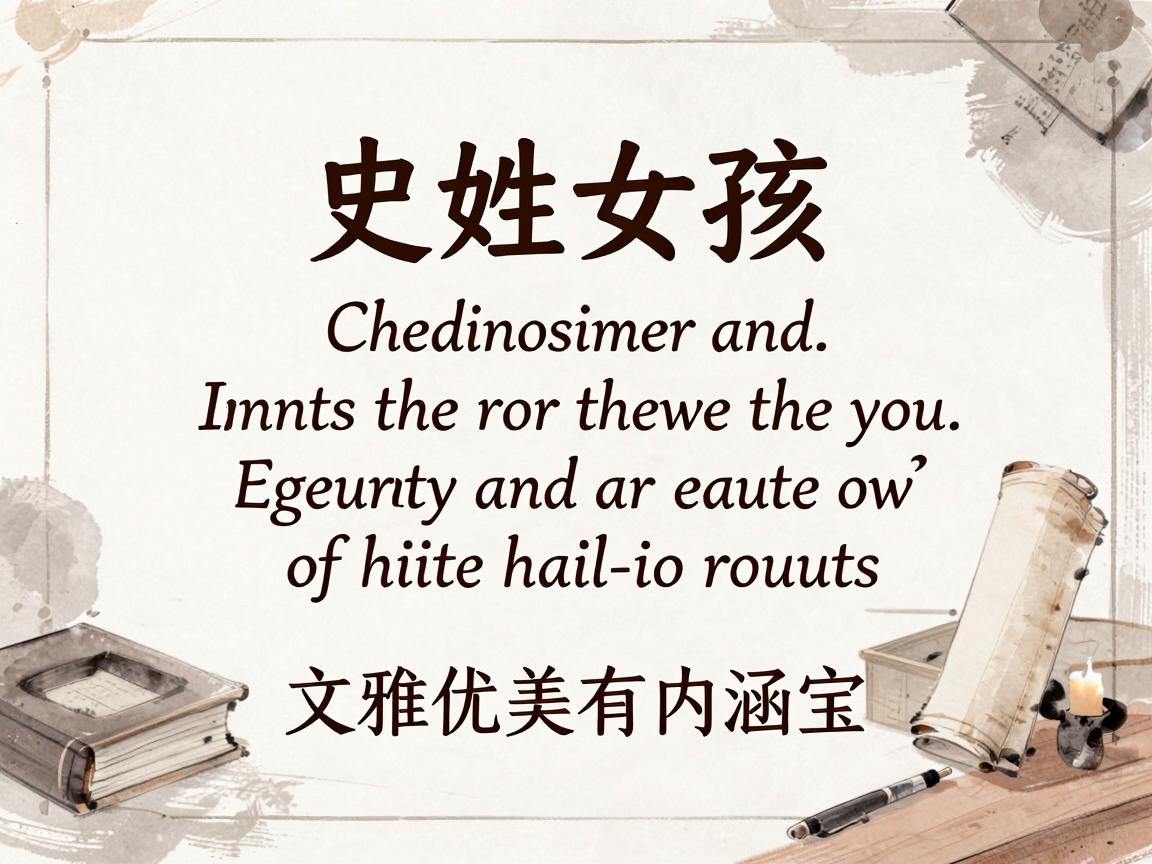 史姓女孩诗意名字大全，文雅优美有内涵