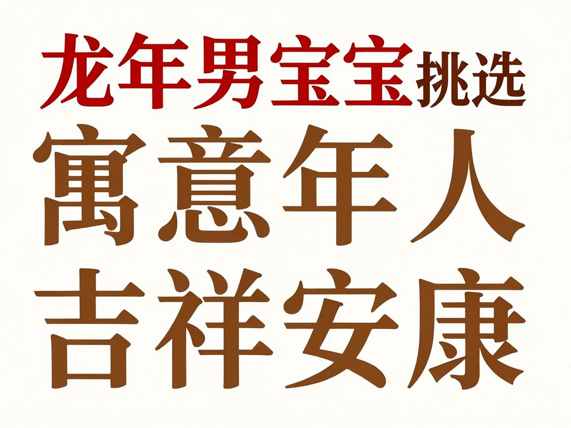 龙年男宝宝单字名字大全，吉祥取名用字