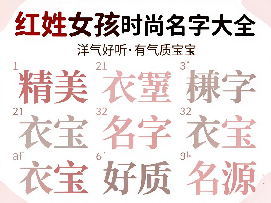 红姓女孩时尚名字大全，洋气好听有气质