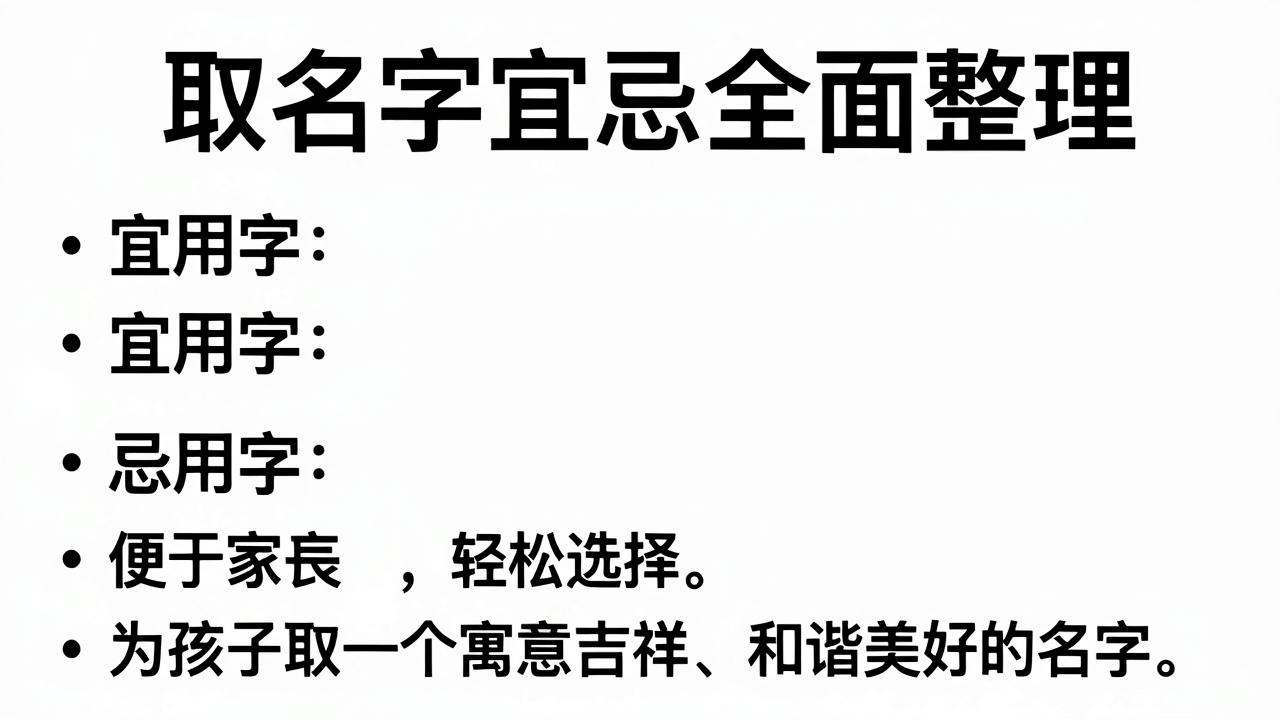 孩子取名字宜忌全面整理 孩子取名字宜忌全面整理