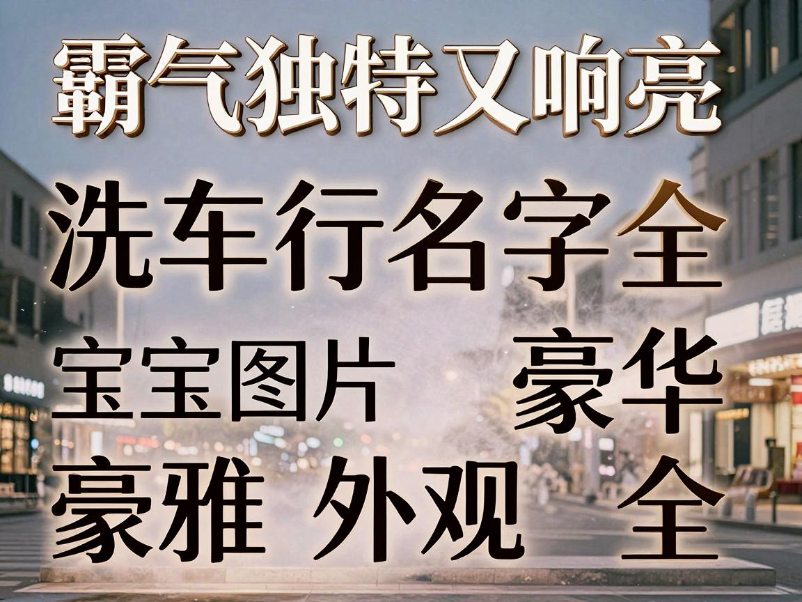 洗车行名字大全-霸气独特又响亮