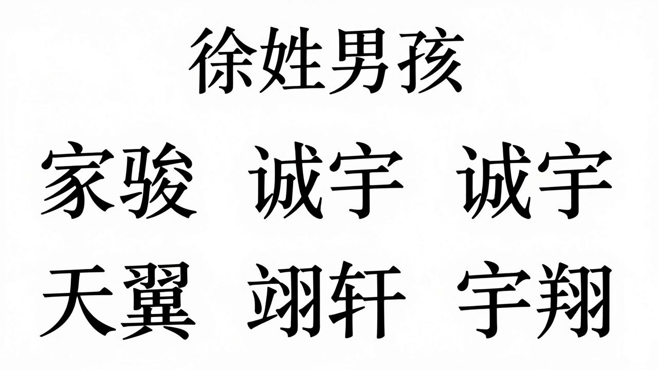 徐姓男孩名字大全有哪些 徐姓男孩名字大全有哪些
