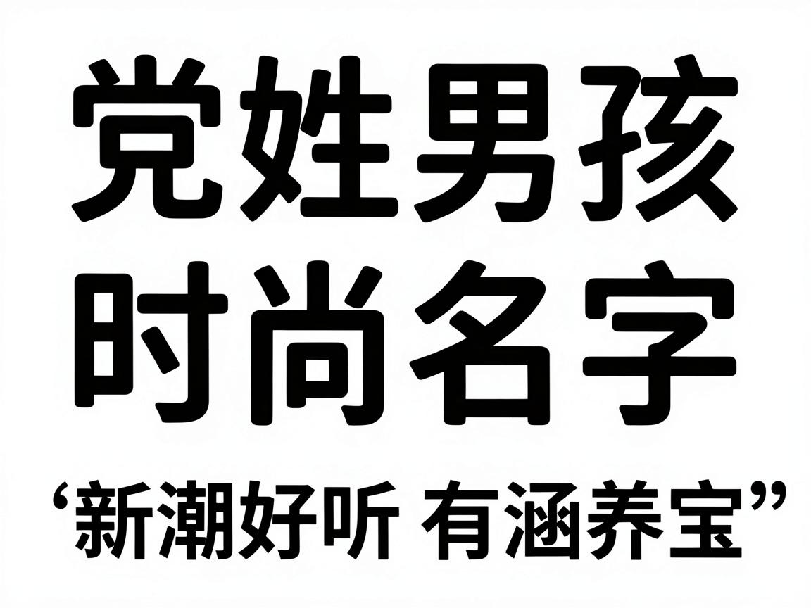 党姓男孩时尚名字:新潮好听有涵养 党姓男孩时尚名字:新潮好听有涵养