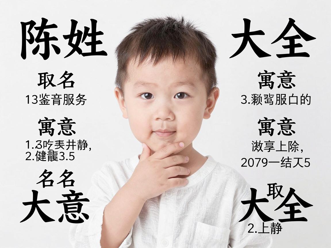 陈姓男孩取名大全-好听大气有内涵