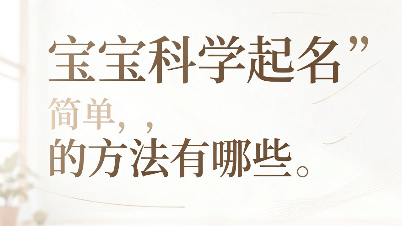 宝宝科学起名的方法有哪些 宝宝科学起名的方法有哪些