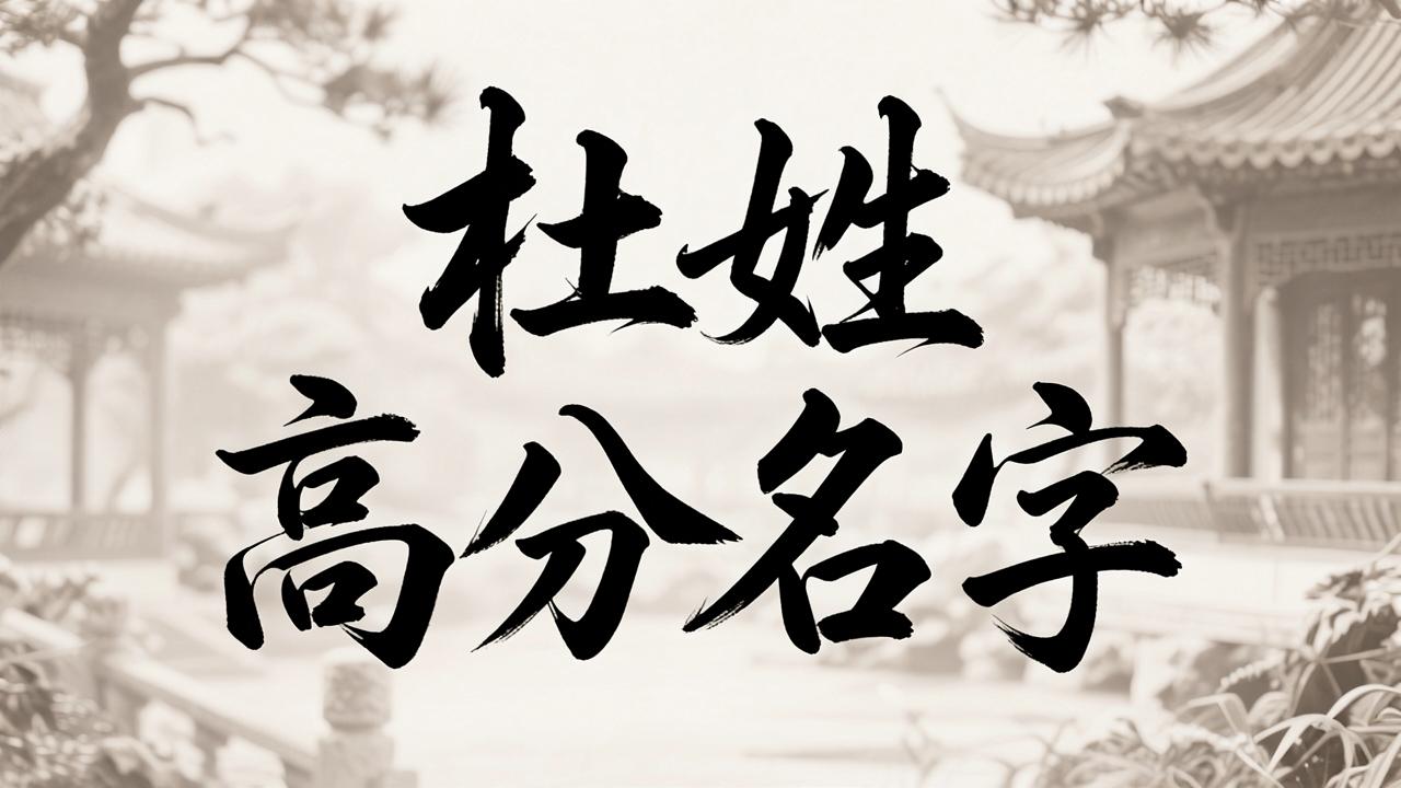 杜姓男孩高分名字有哪些