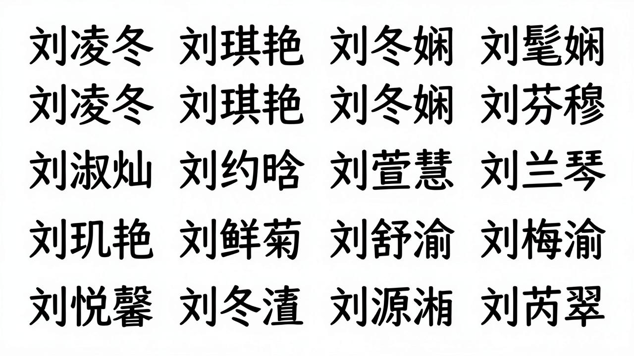 刘姓女孩时髦名字有哪些